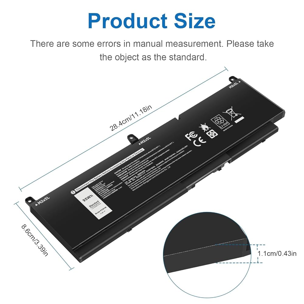 バッテリー超優良/Dell Precision 7550/RTX3000 Amazon.com: PKWVM Laptop Battery Compatible with Dell