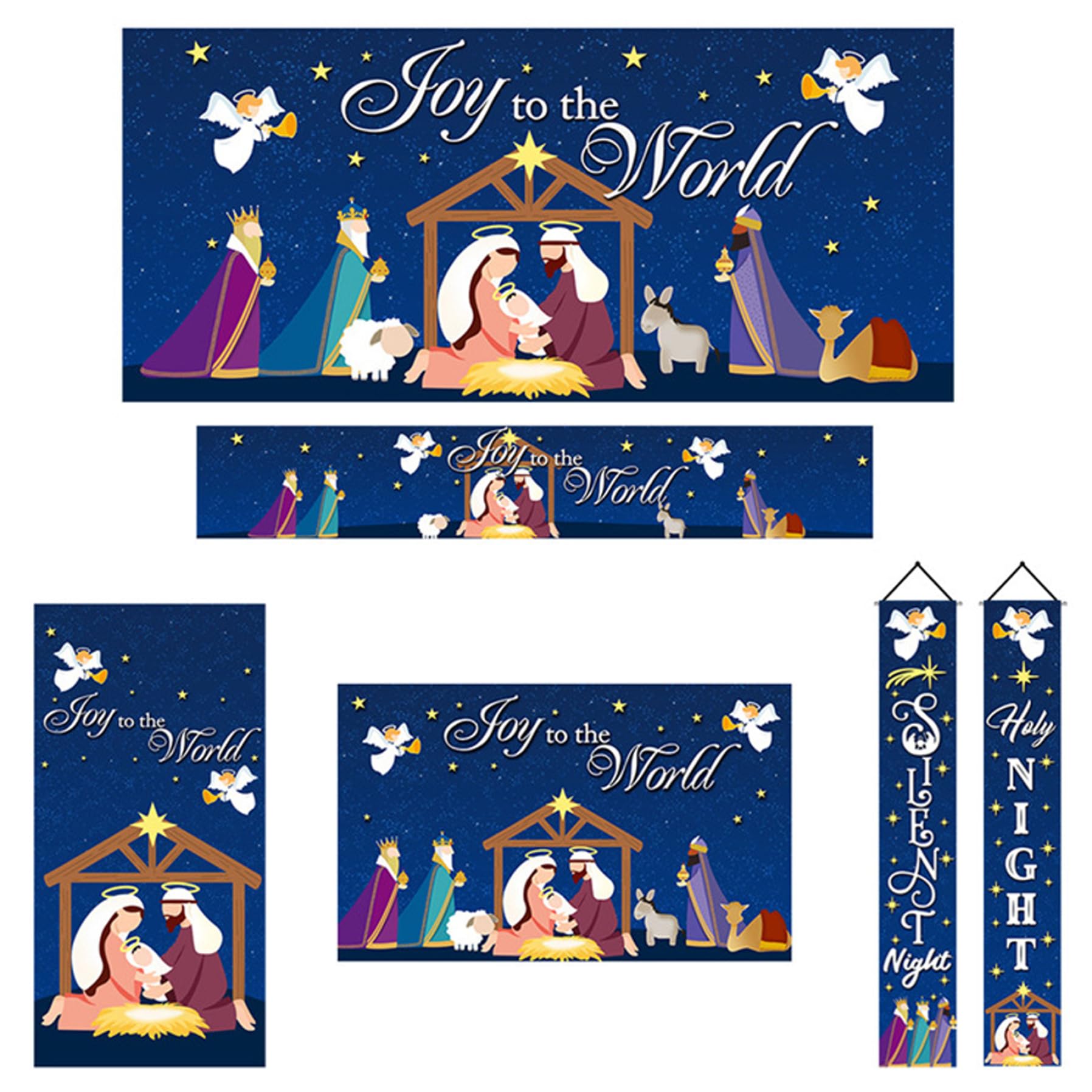 Couverture porte de garage Noël Nativité : masquez vos surfaces ternes avec style