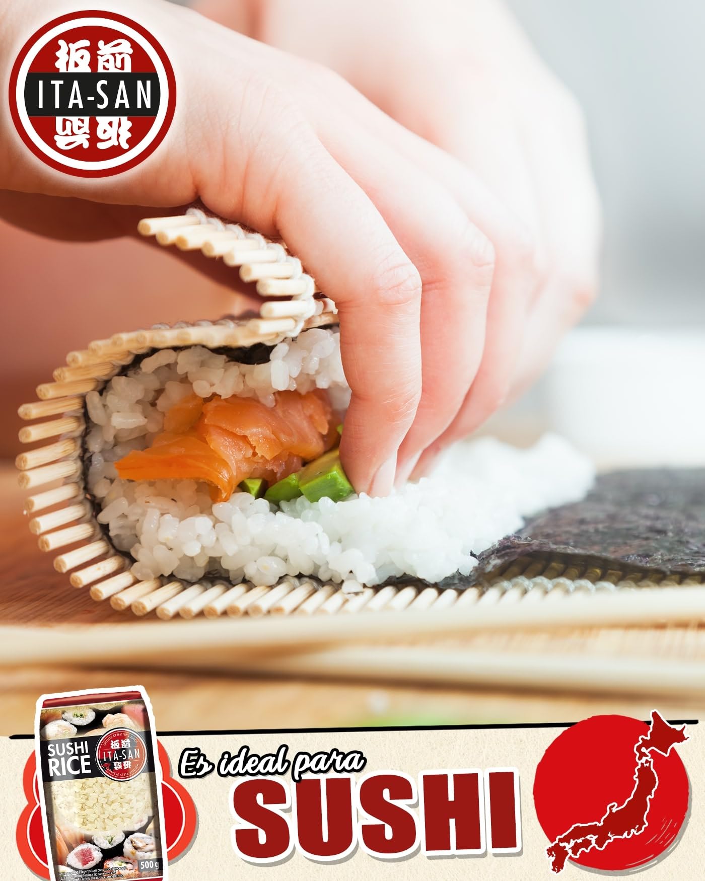 ITA-SAN - Arroz para sushi (1 x 500 g)