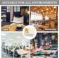 Vista 7 de TIMESETL Paquete de 12 soportes de madera para tarjetas de lugar, soportes de números de mesa, tarjetas de identificación de madera para decoración