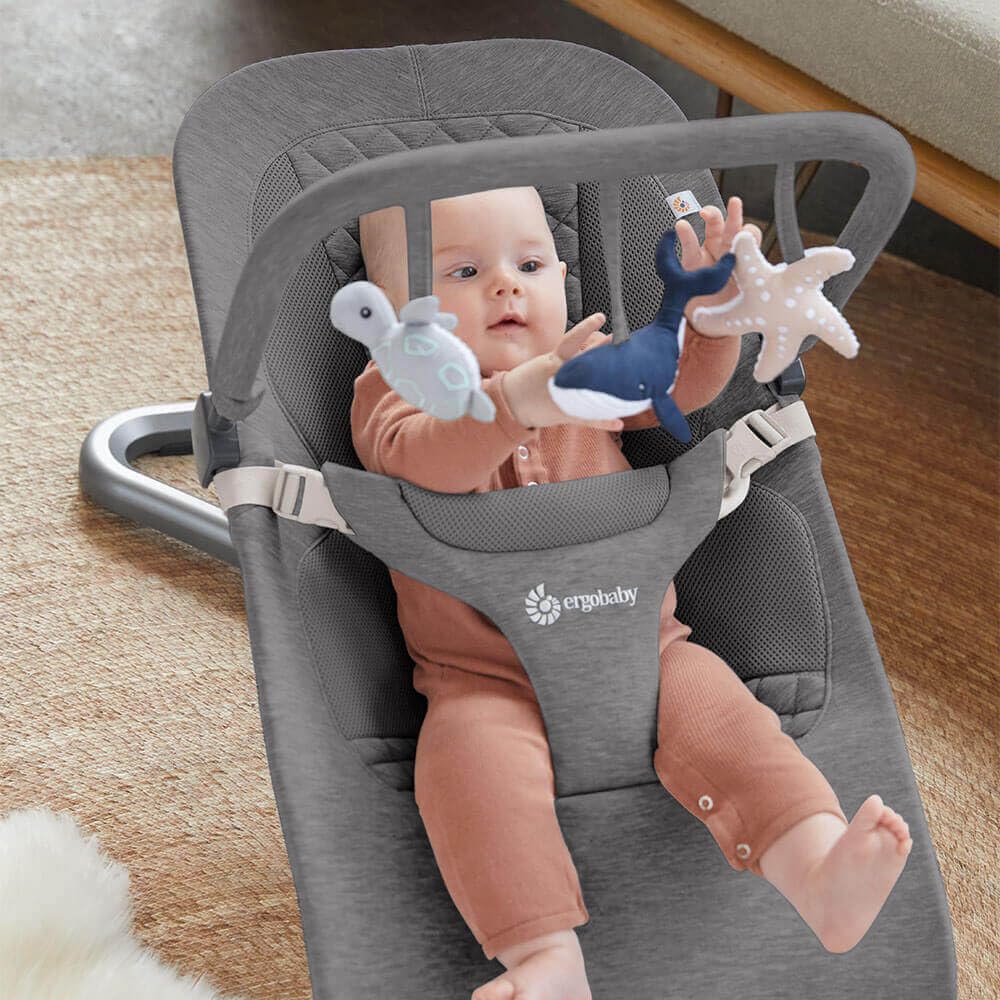ergobaby　バウンサー Amazon.com : Ergobaby Evolve Bouncer and Toy Bar Set - Midnight