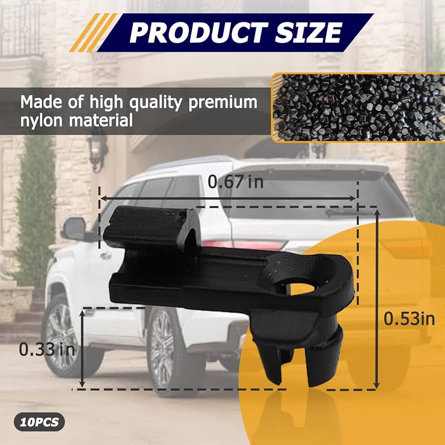 10-Pack 69759-0C010 Hood Clips, Hood Safety Catch Snap