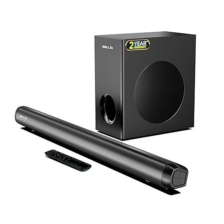IBELL SONIC160 Sound Bar 2.1 Channel, 160 Watts Speaker with Subwoofer, Remote Control, Crystal Clear Home Theatre Experience (Black)
