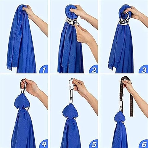 Miniatura 7 de LHHL Aerial Silks - Silla colgante estable para interiores, hamaca para niños, hamaca para yoga, para autismo, TDAH y Asperger (color morado oscuro,