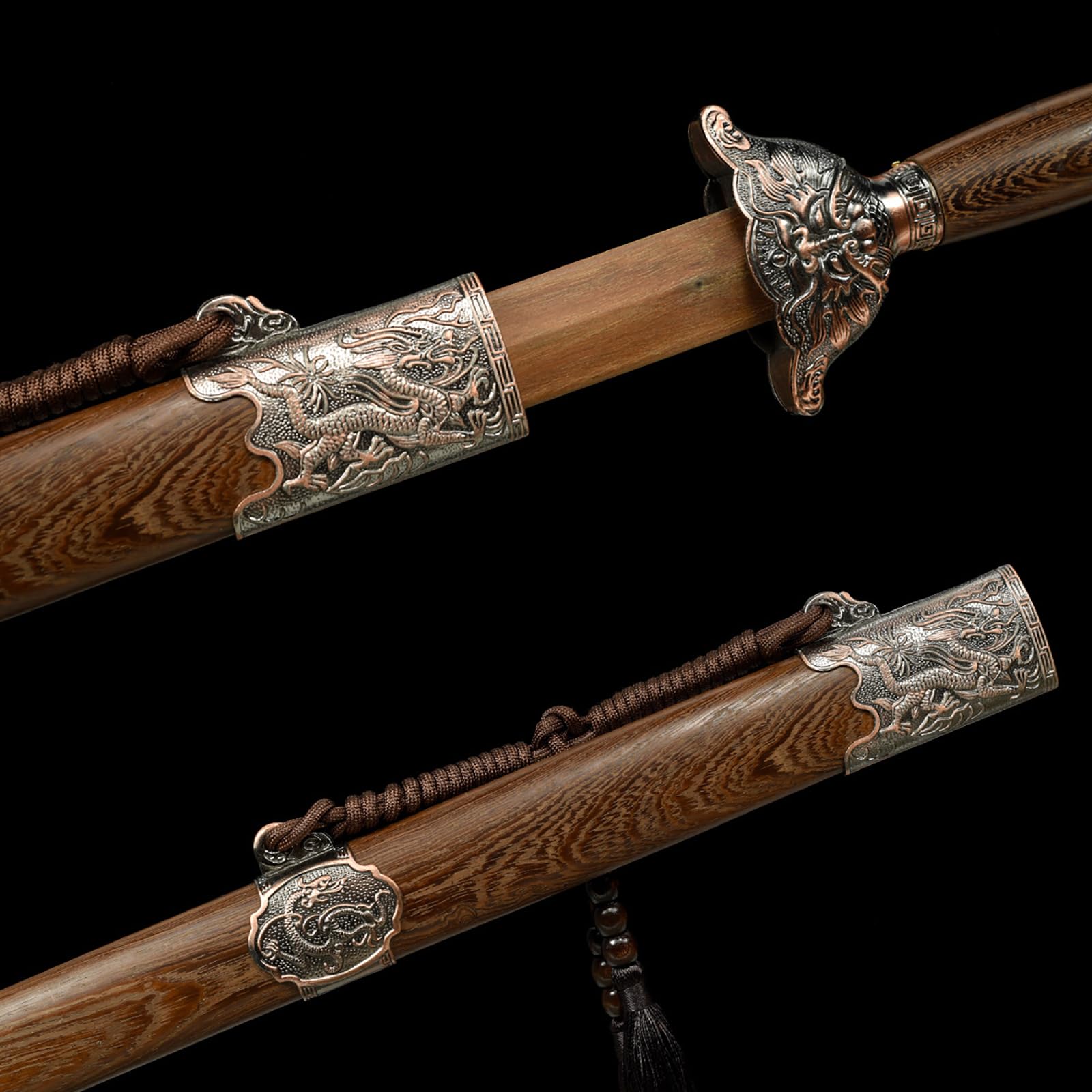 Espada de Tai Chi 102 cm madera sándalo natural con vaina madera maciza Bokken para entrenamiento Kendo