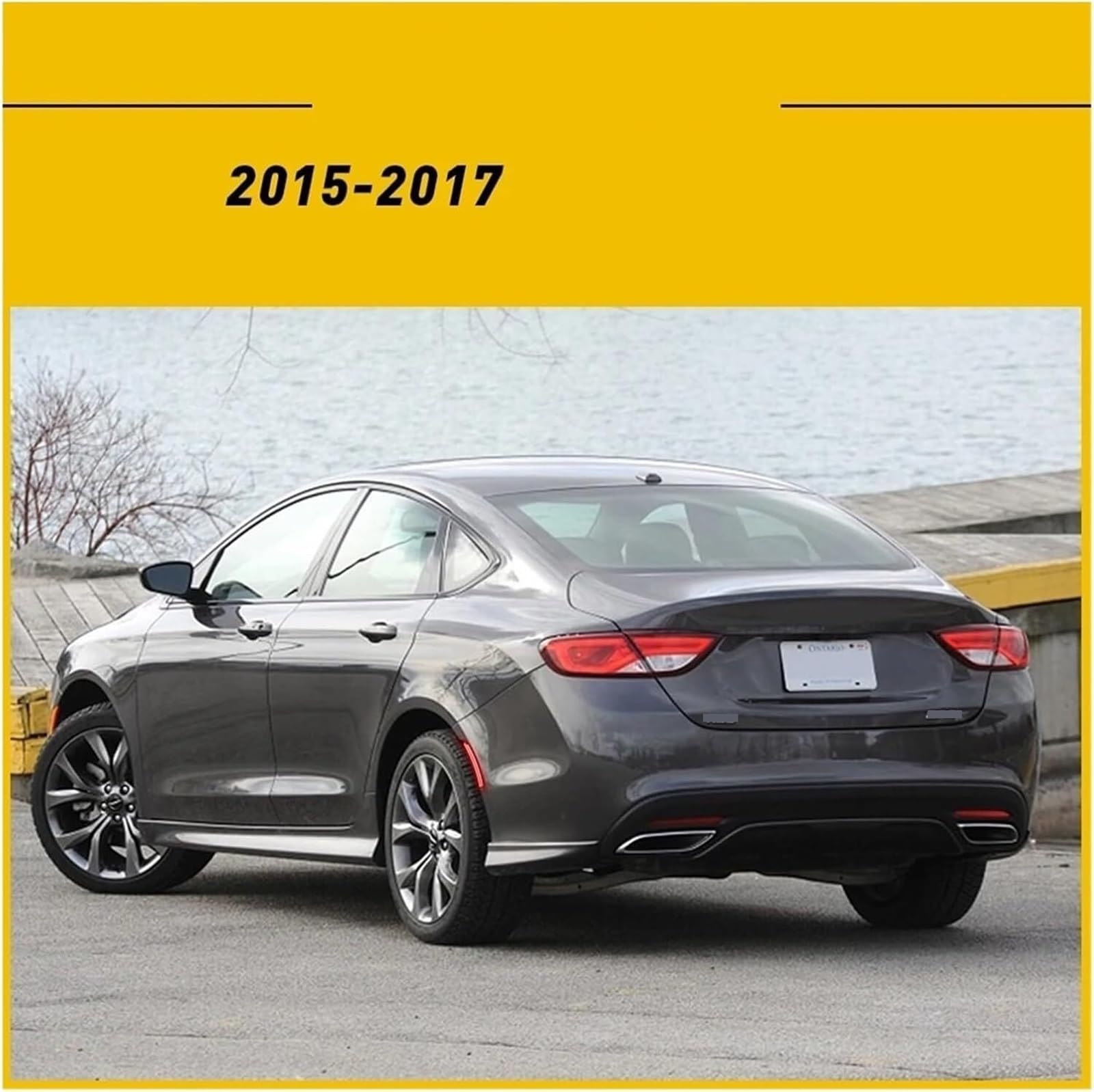Auto-Seitenspiegel-Signalleuchte Seite Spiegel Anzeige Licht für Chrysler 200 2015 2016 2017 Auto Hinten Stoßstange(Front Yellow)