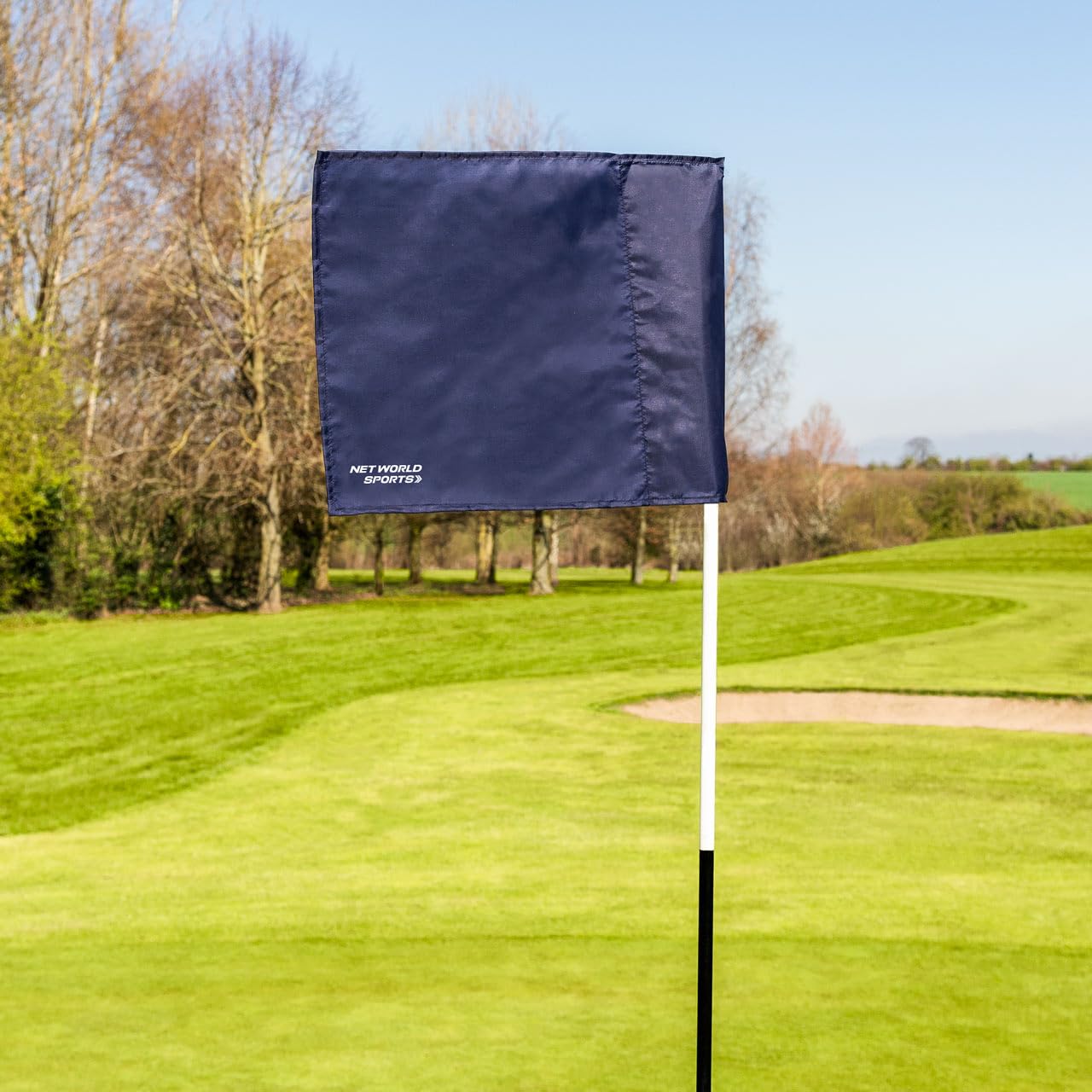 FORZA Golf Course Flags [4 Pack] | Durable Nylon 12in x 12in Flags - Poles Not Included (Navy Blue)