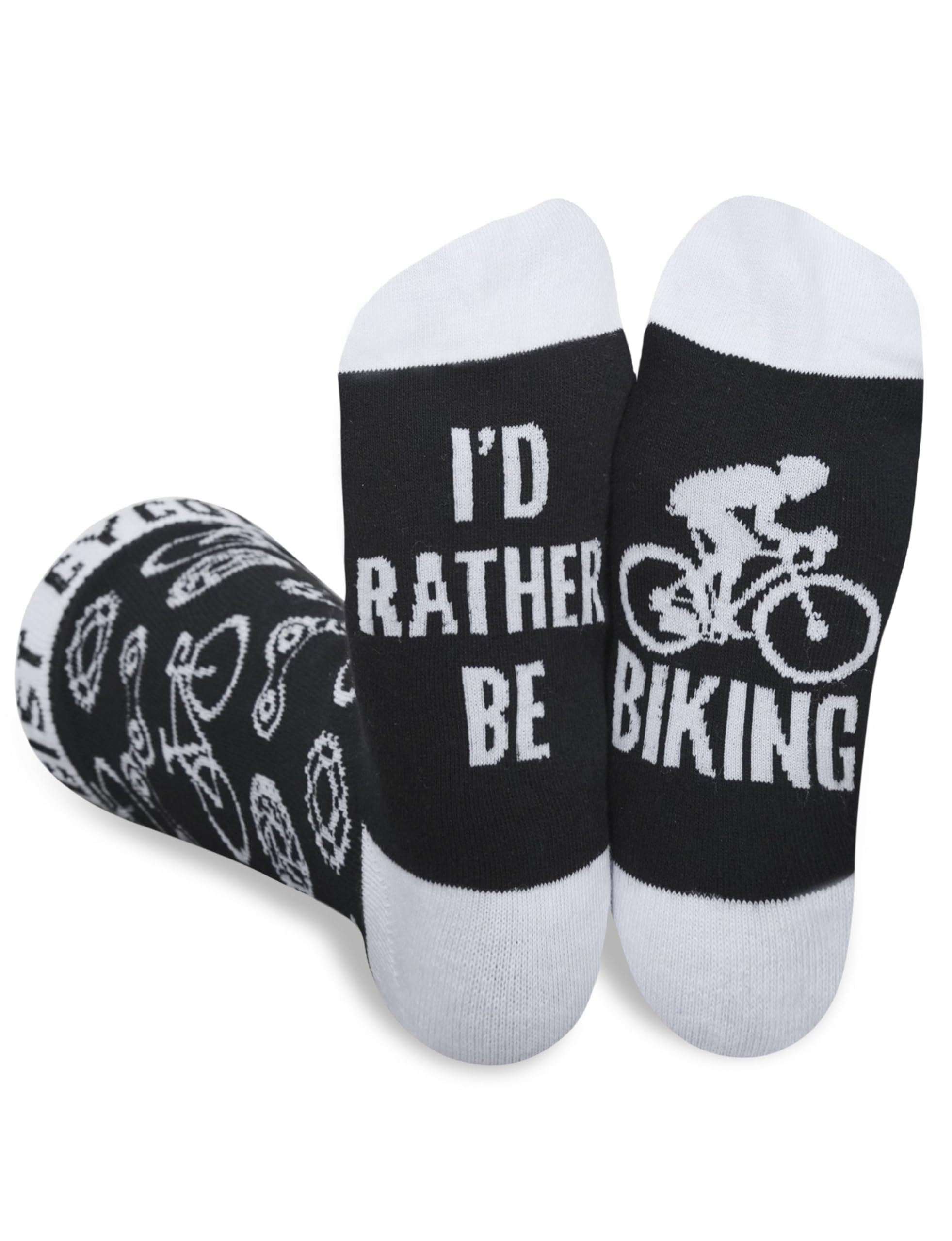 InnoBeta Cyclist Bike Gifts Socks for Men, Mountain Bike, MTB, Cycologist, Bicycle Enthusiast, One Size