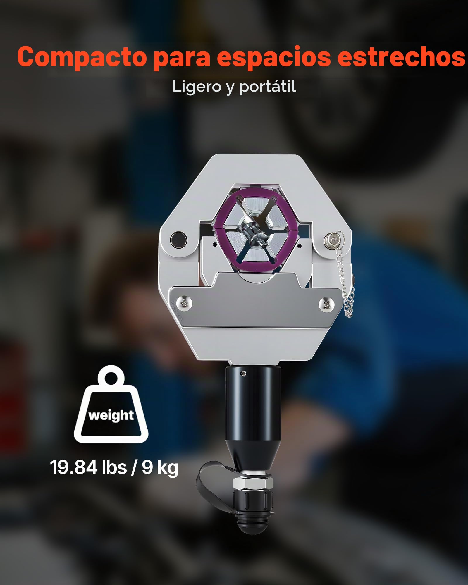 VEVOR Crimpadora de Mangueras Hidráulicas, con 7 Matrices de Montaje Rápido y Estuche de Transporte, a Reparación Automóviles y Aire Acondicionado, Dividida con Bomba Manual, 430 x 360 x 140 mm