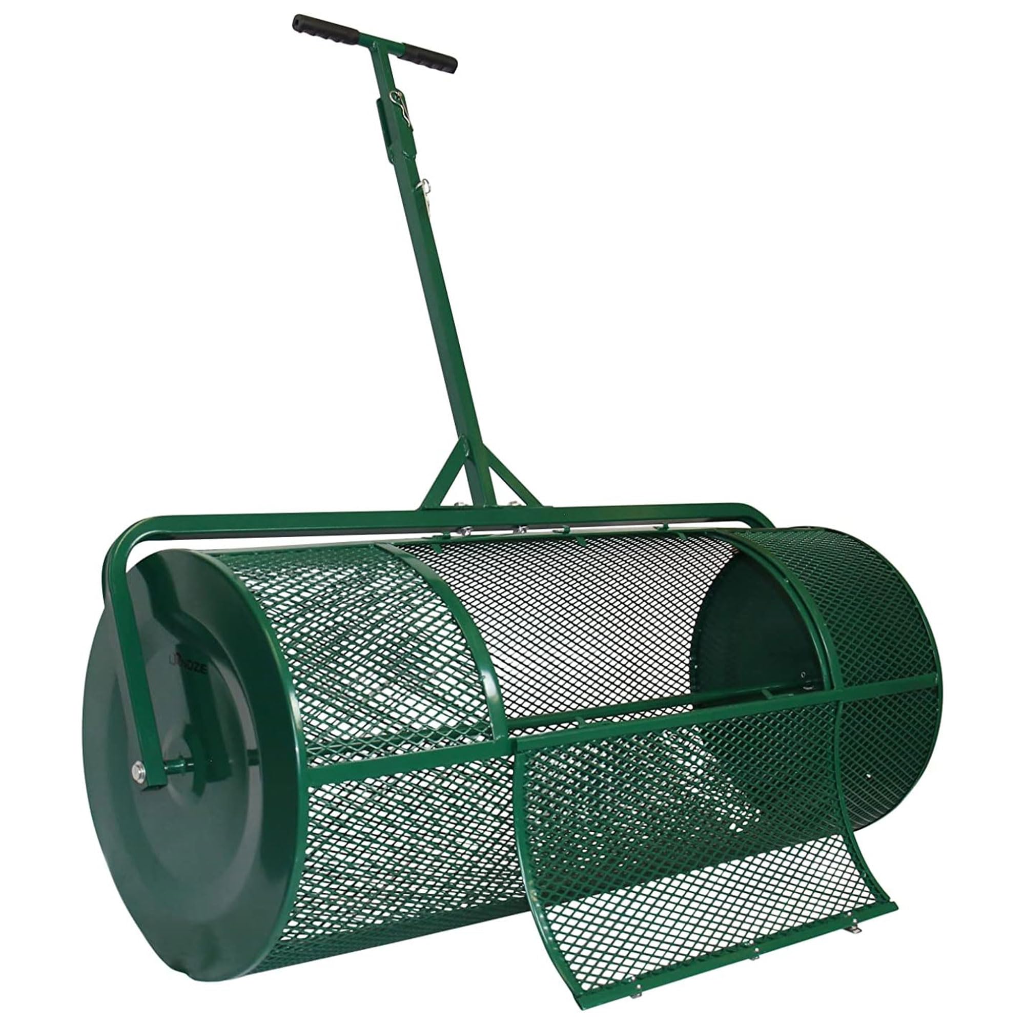 LANDZIE Lawn & Garden Spreaders - 44 Inch Heavy Duty Metal Mesh Basket Push/Tow Spreader - Compost, Peat Moss, Top Soil, Mulch - Durable Lightweight Multi-Purpose Yard Care Equipment - Manure Spreader
