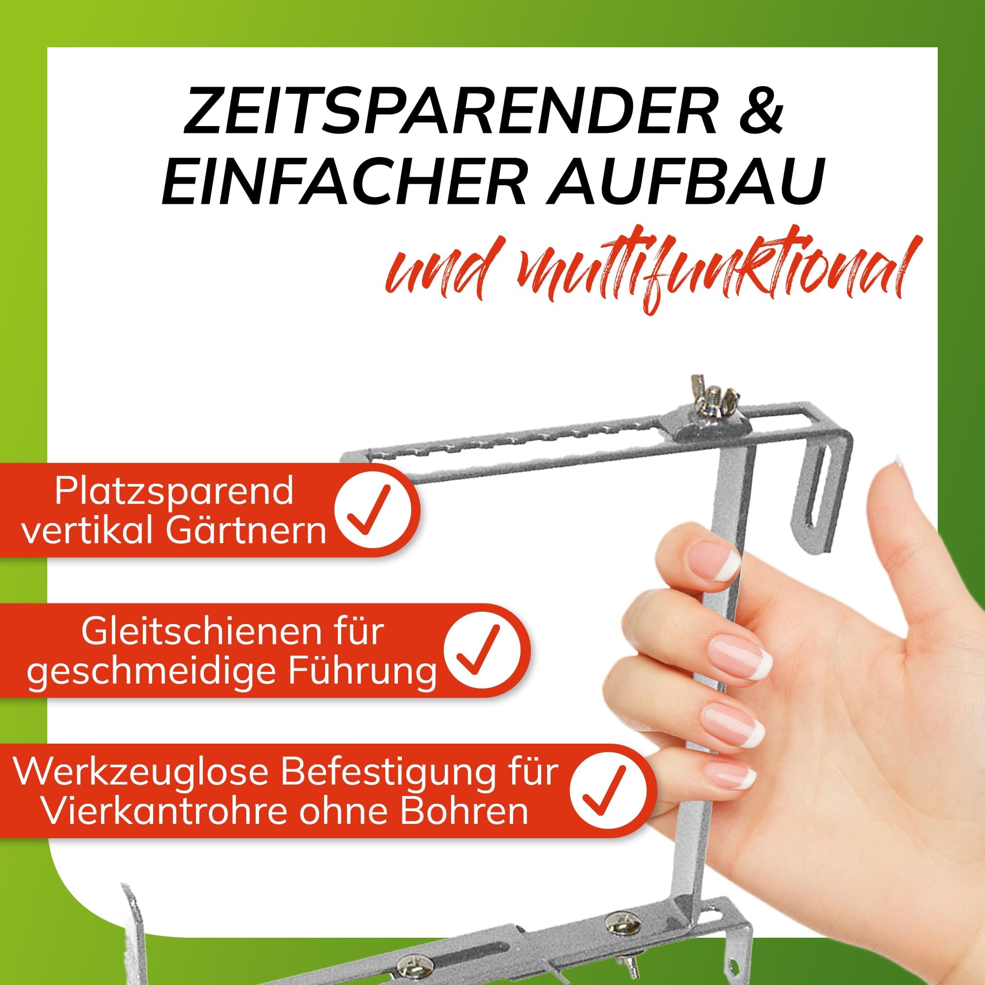 bellissa – Blumenkastenhalterung eckig für Blumenkästen 8er Set hochbelastbar bis 30kg - Montage für Geländer & Brüstungen – Verstellbare Halterung für eckige Balkonkästen – Stabil & wetterfest