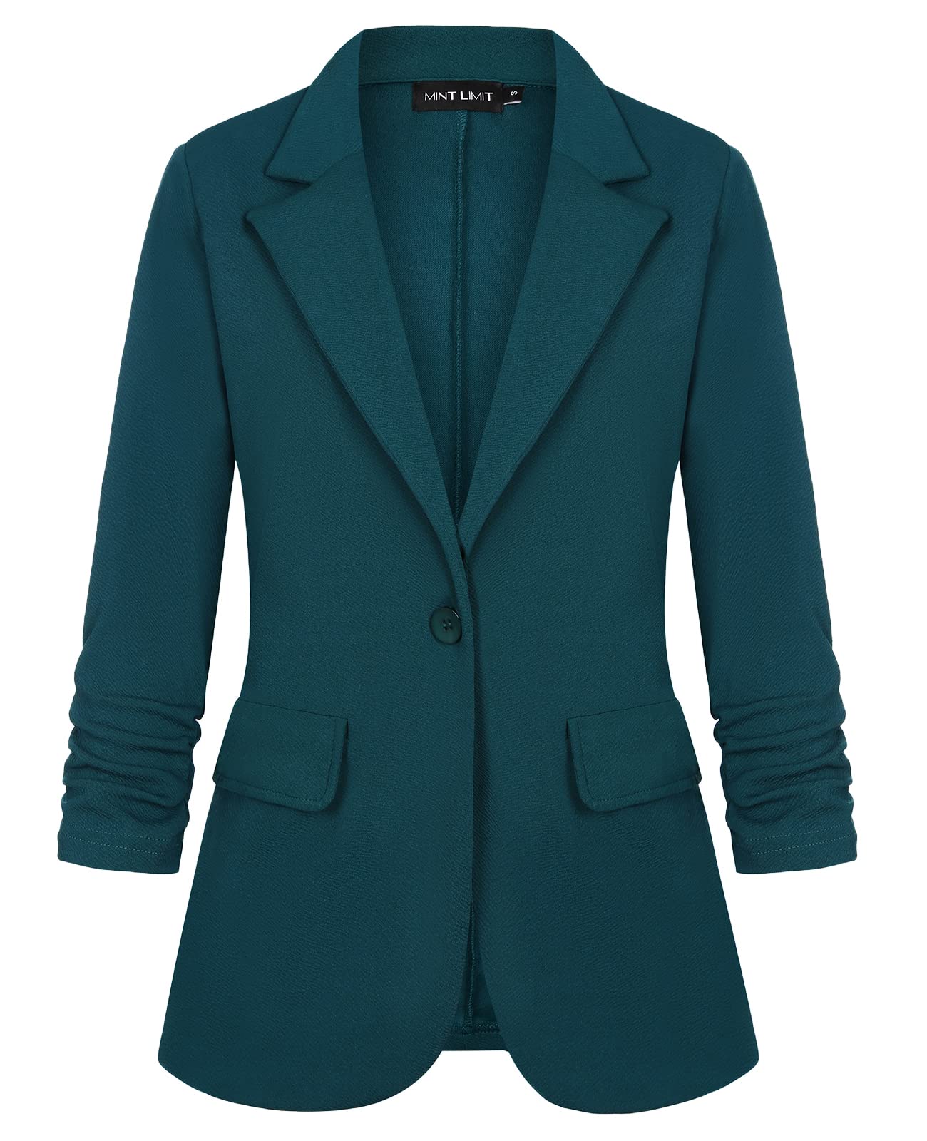 MINTLIMIT Womens Blazer 3 4 Sleeve Lapel Collar Business Work Blazers Button Front Casual Jackets with Pockets