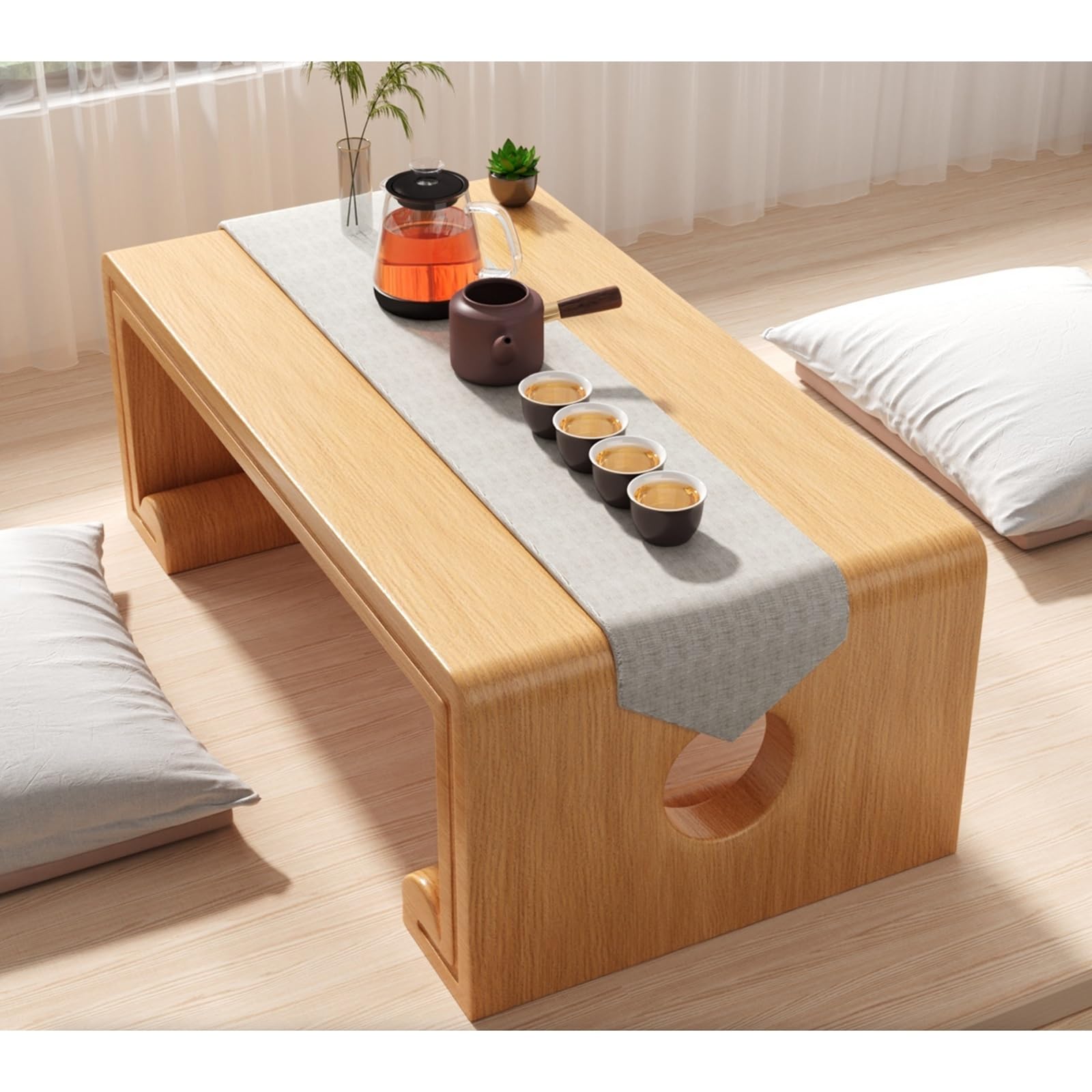 Table Basse Japonaise en Bois Massif Esprit Zen et Zen