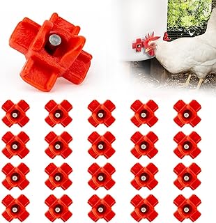 20Pcs Horizontal Chicken Waterer Poultry Nipples Chicken Nipples for Bucket Chicken Feeders Nipple Waterers Quail Duck Automatic Waterer Outdoor