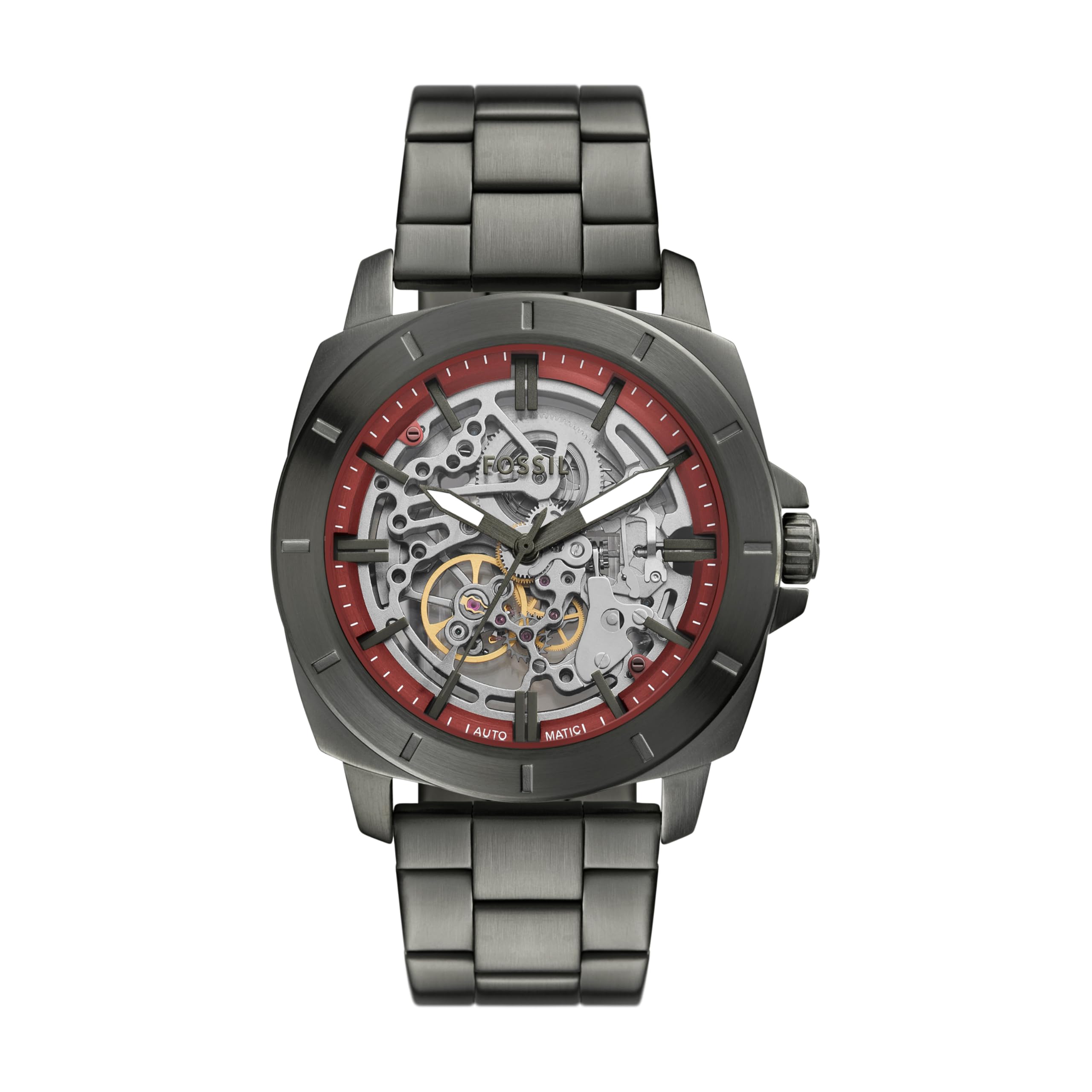 Fossil BQ2898 Men's Privateer Stainless Steel Gunmetal Steel Skeleton Automatic Watch