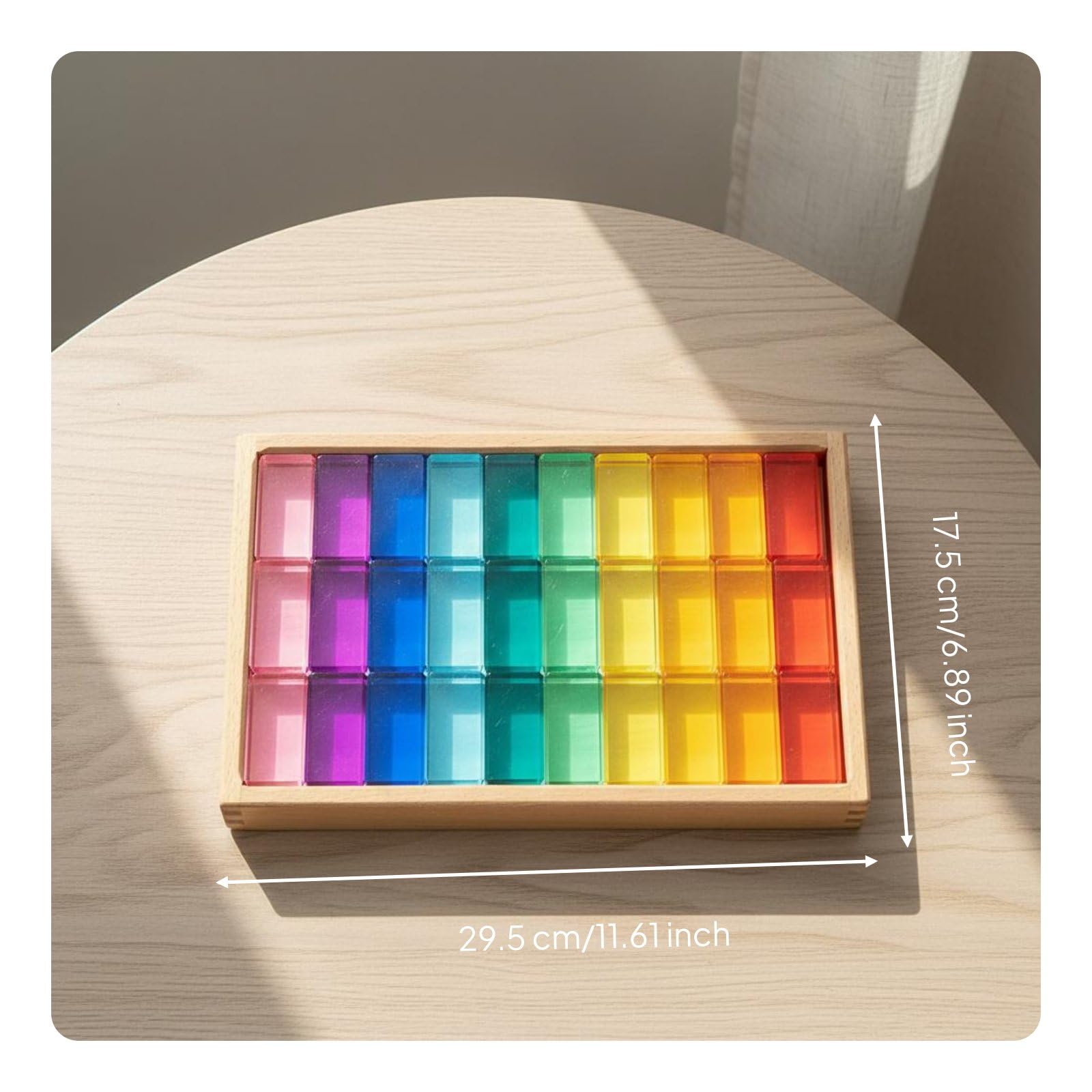 Acryl Bausteine Steckspiel Farberlebnis Lernspielzeug Fördert Frühe Mathematik Und Räumliches Denken Transparentes Material Zum für Bastelraum, Transparent 30PC