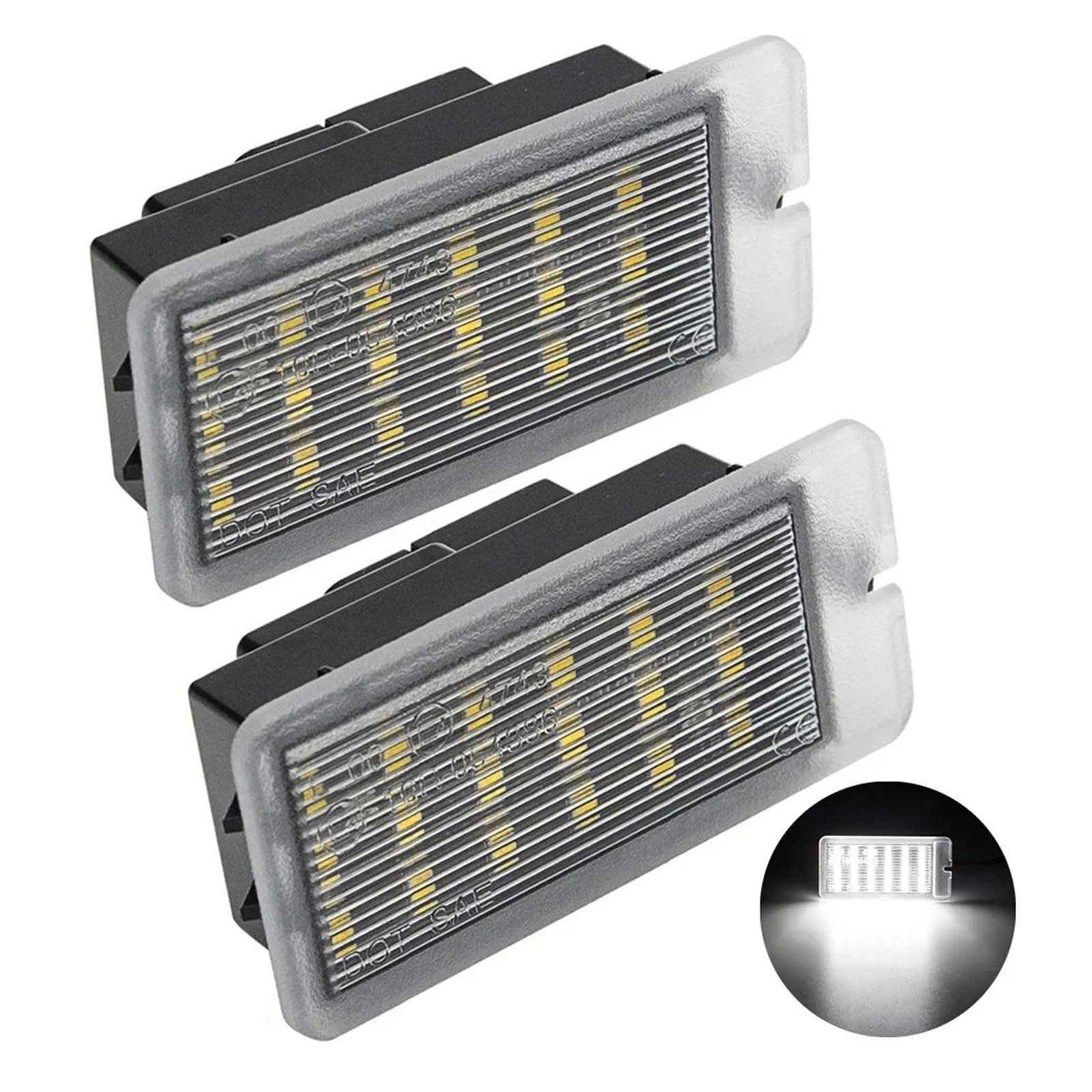 Adatto for Renault Clio III IV V Megane II III Espace IV Twingo Grand Scenic Auto LED Luce interna vano bagagli posteriore bagagliaio(2PCS)