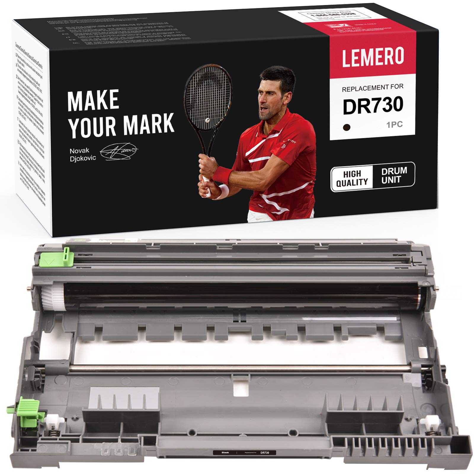 LEMERO Compatible Drum Unit Replacement for Brother DR730 DR-730 DR 730 (Black, 1-Pack)