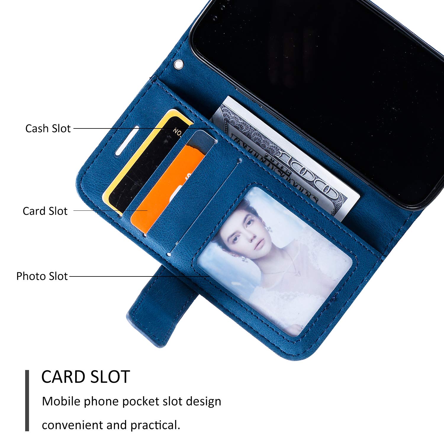 Per Sony Xperia 10 III Custodia, Portafoglio IN Pelle Stand Cover - Foto 8