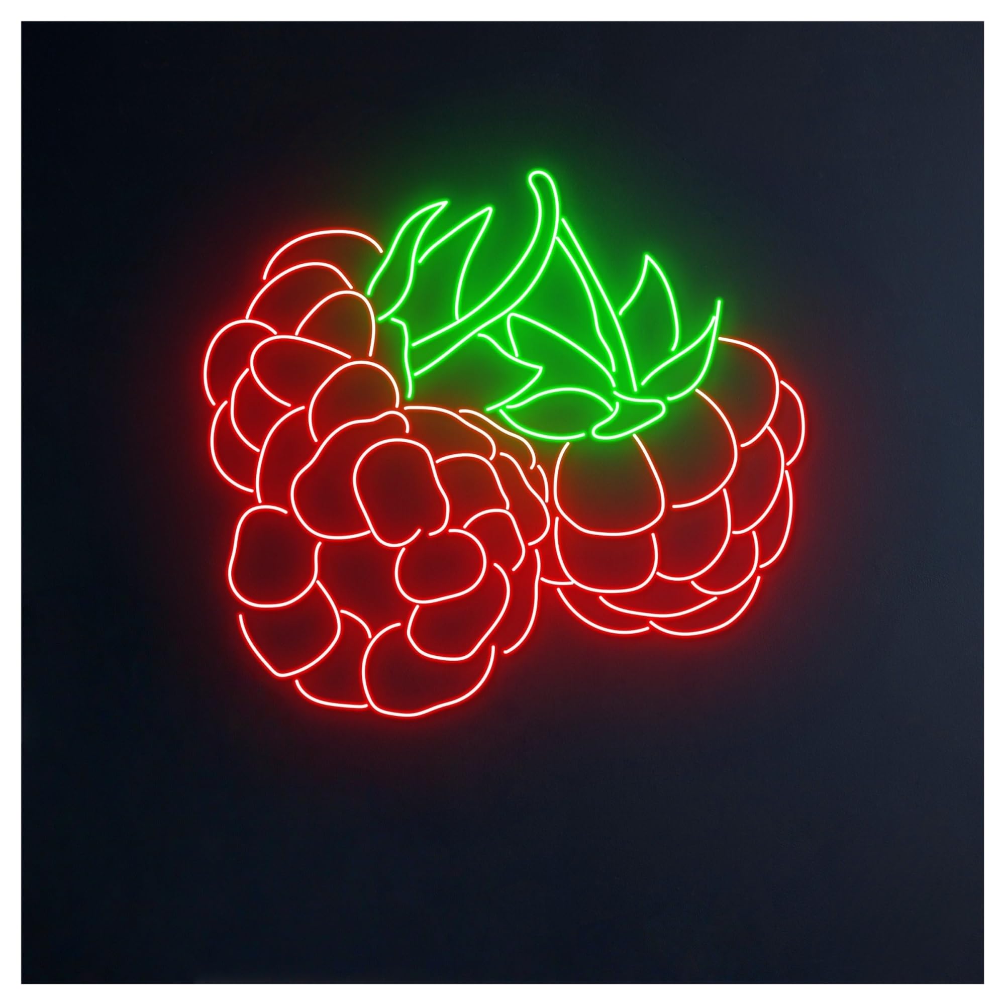 RONGCH Hanging Art Neon Signs Raspberry Neon Sign, Suitable for Restaurant Studio Decor with Dimmable 50cm