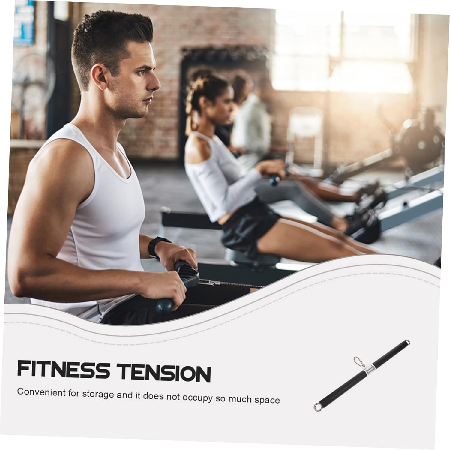 BESTonZON 1pc Straight Pulling Rod with Bearing Fitness Tool for Muscle Training Home Gym Equipment High-Order Position Pulling Bar for Strength and Grip Development