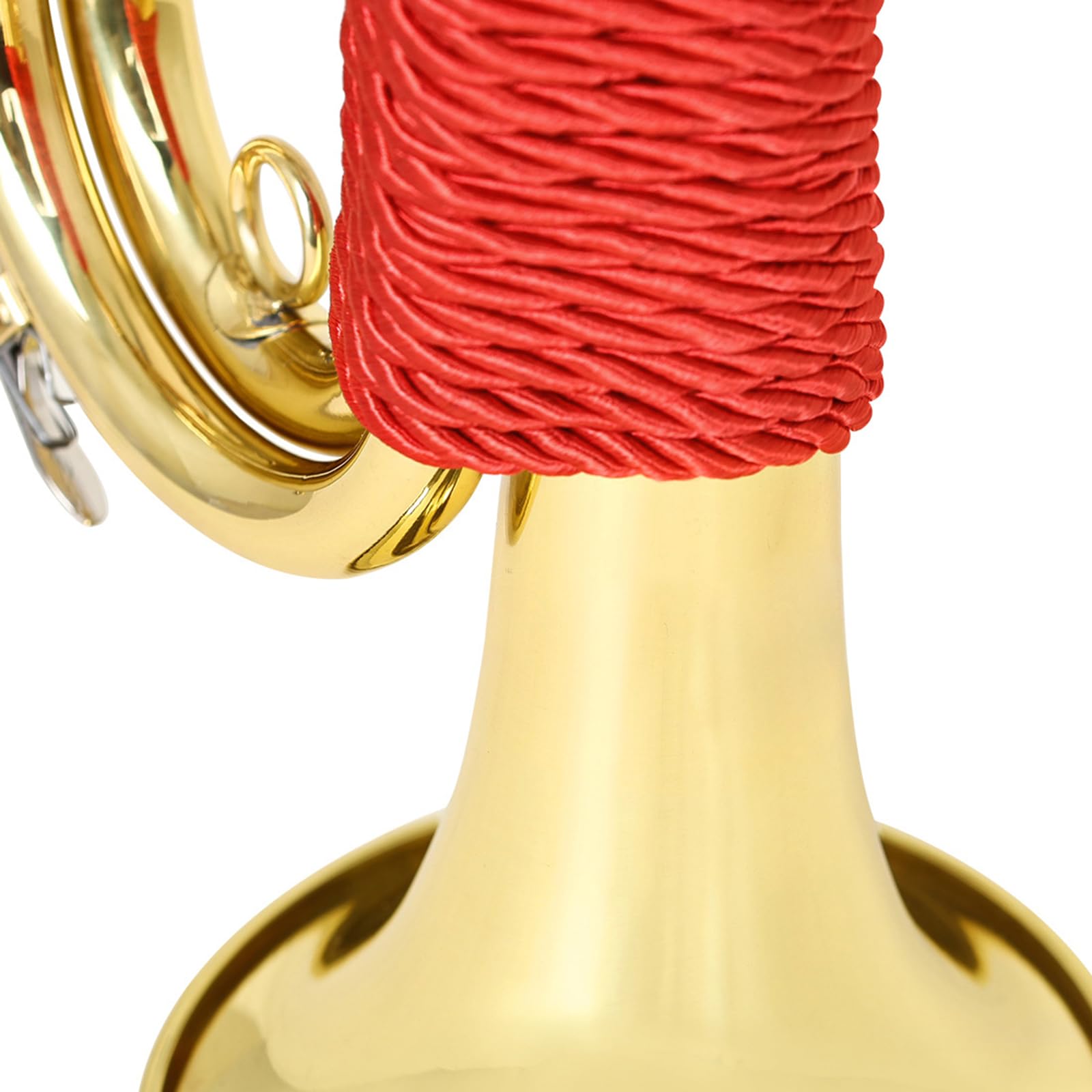 Trompeta de metal para caballería militar, portátil, trompeta de caballería, instrumento de latón para orquestas militares, bandas escolares, campamentos, instrumentos musicales