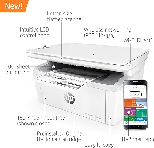 Miniatura 3 de HP Laserjet Pro impresora láser monocromática inalámbrica, todo en uno.