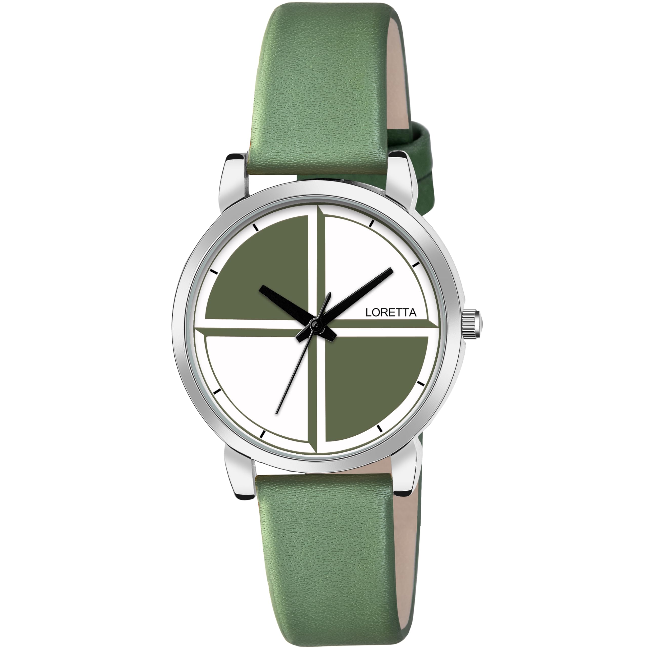 Loretta LT-360 Trending Two Tone Dial Leather Belt Analog Women Watch for Grls (Green) (B0CT3NXJJ4) Amazon Price History, Amazon Price Tracker