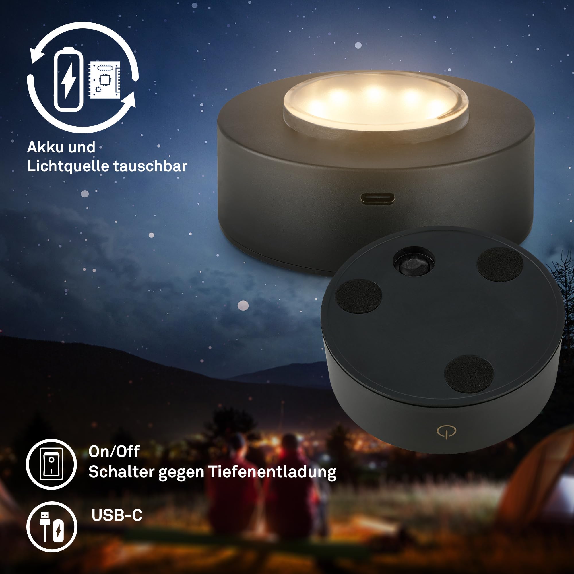 Briloner - Lampada da tavolo a LED senza fili IP44 con corpo in vetro, dimmerabile a tocco, batteria ricaricabile e sorgente luminosa intercambiabile, lampada da comodino, 15x11 cm, trasparente