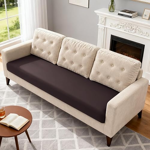 Miniatura 33 de TAOCOCO Fundas de sofá modular, fundas elásticas de cojín para sofá seccional en forma de L, 4 fundas de asiento seccionales, protector de muebles