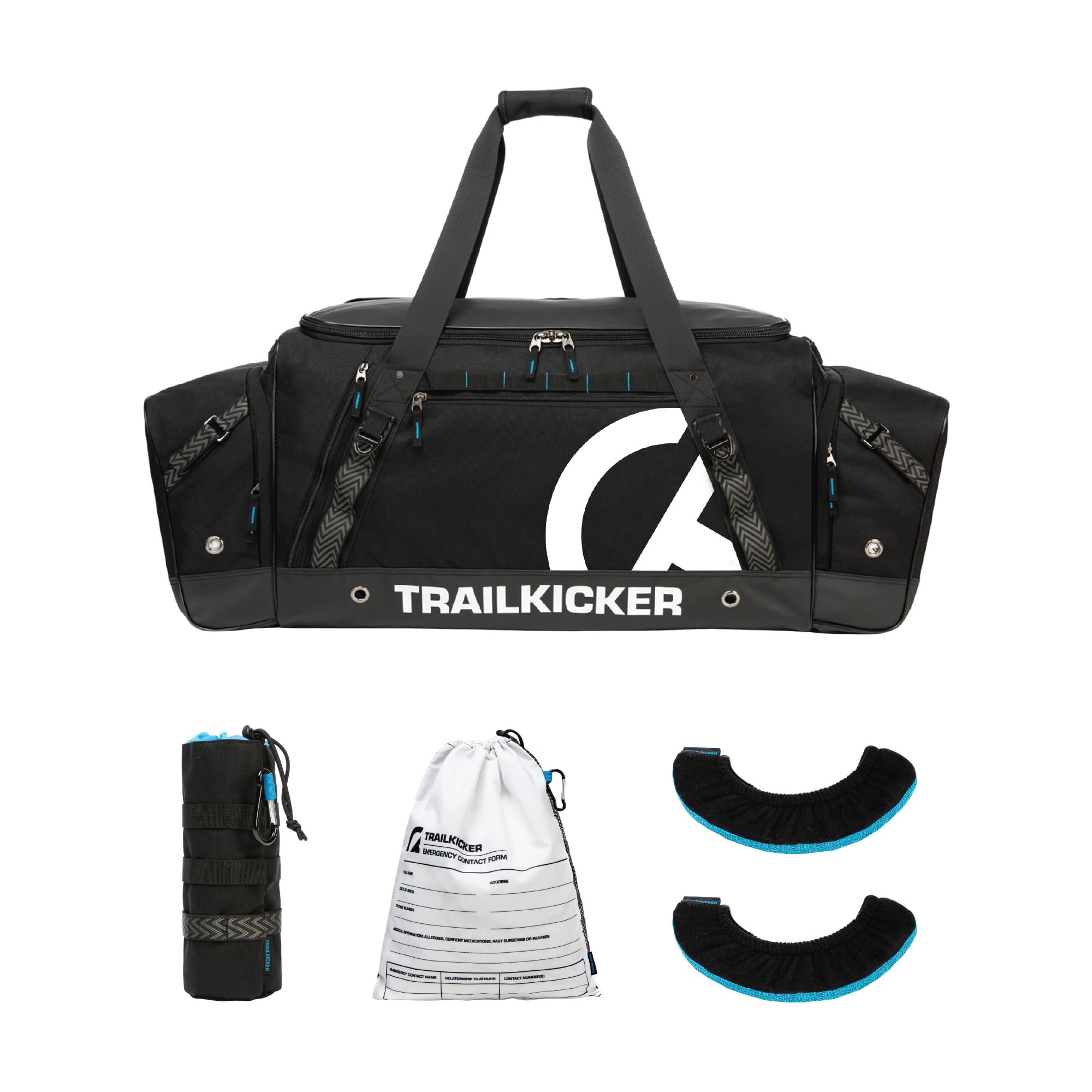 Borsa per attrezzatura da hockey di alta qualità, grande capacità, design traspirante, con sacco per casco, portabottiglie e coperture per le lame, 102 x 40 x 40 cm