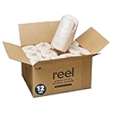 Premium Recycled Paper Towels- 12 Rolls, 2-Ply Made From Tree-Free, 100% Recycled Paper - Eco-Friendly, Hypoallergenic and Zero Plastic Packaging
