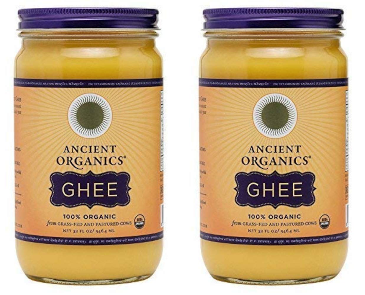 Ancient Organics Ghee, manteca de ghee alimentada con pasto