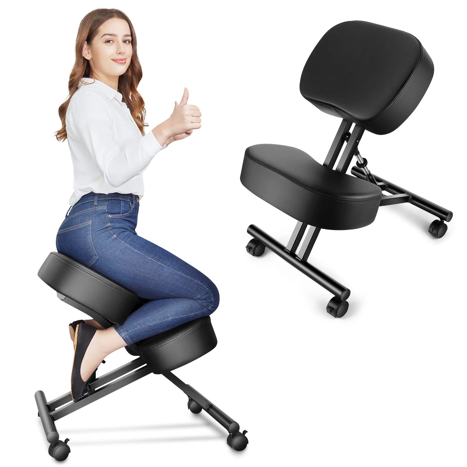 Ergonomic Kneeling Chair, Adjustable Stool for Home and Office