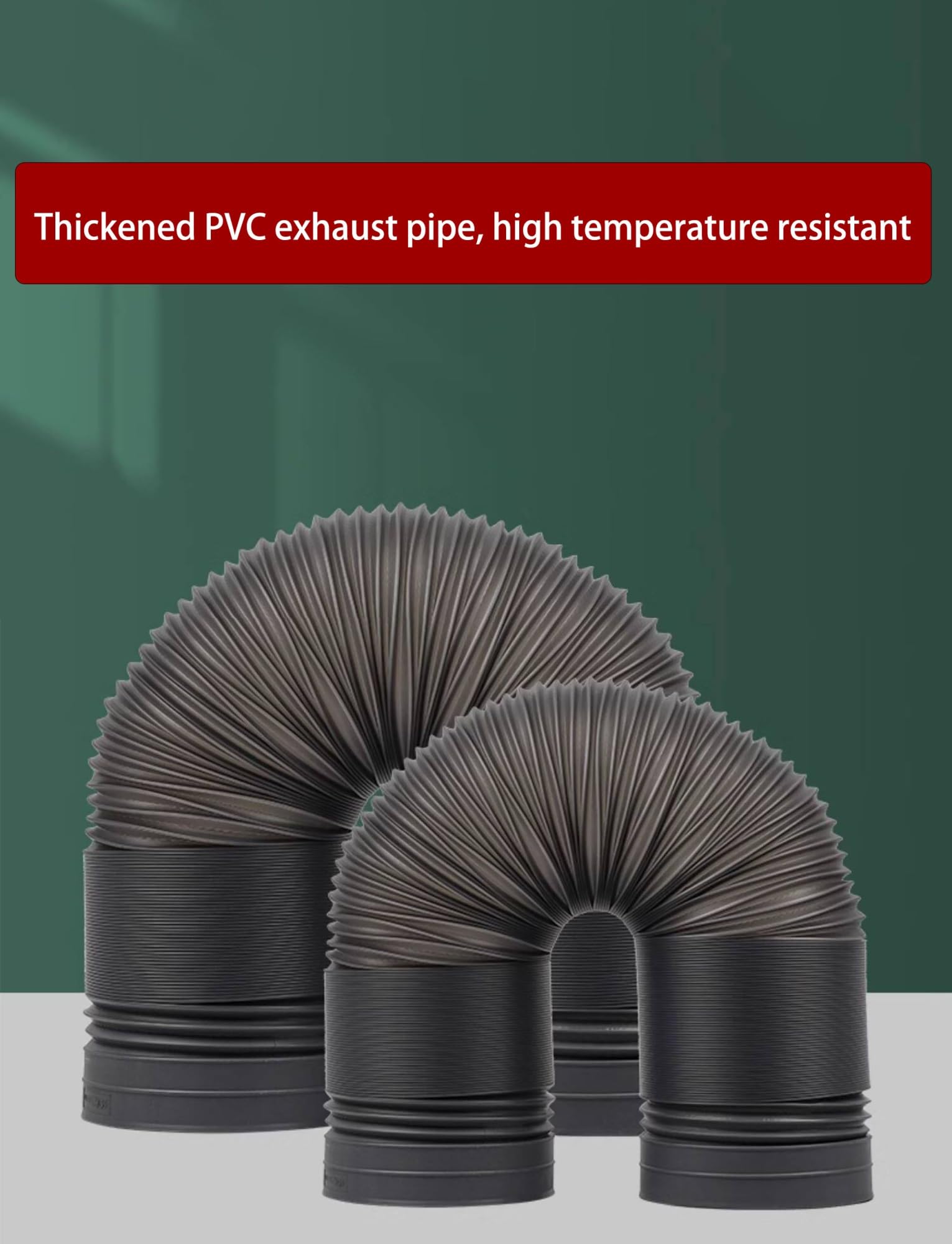 Tubo di sfiato estensibile in PVC resistente – Condotto di scarico universale flessibile per cappa, riscaldatore del bagno, asciugatrice e ventilazione