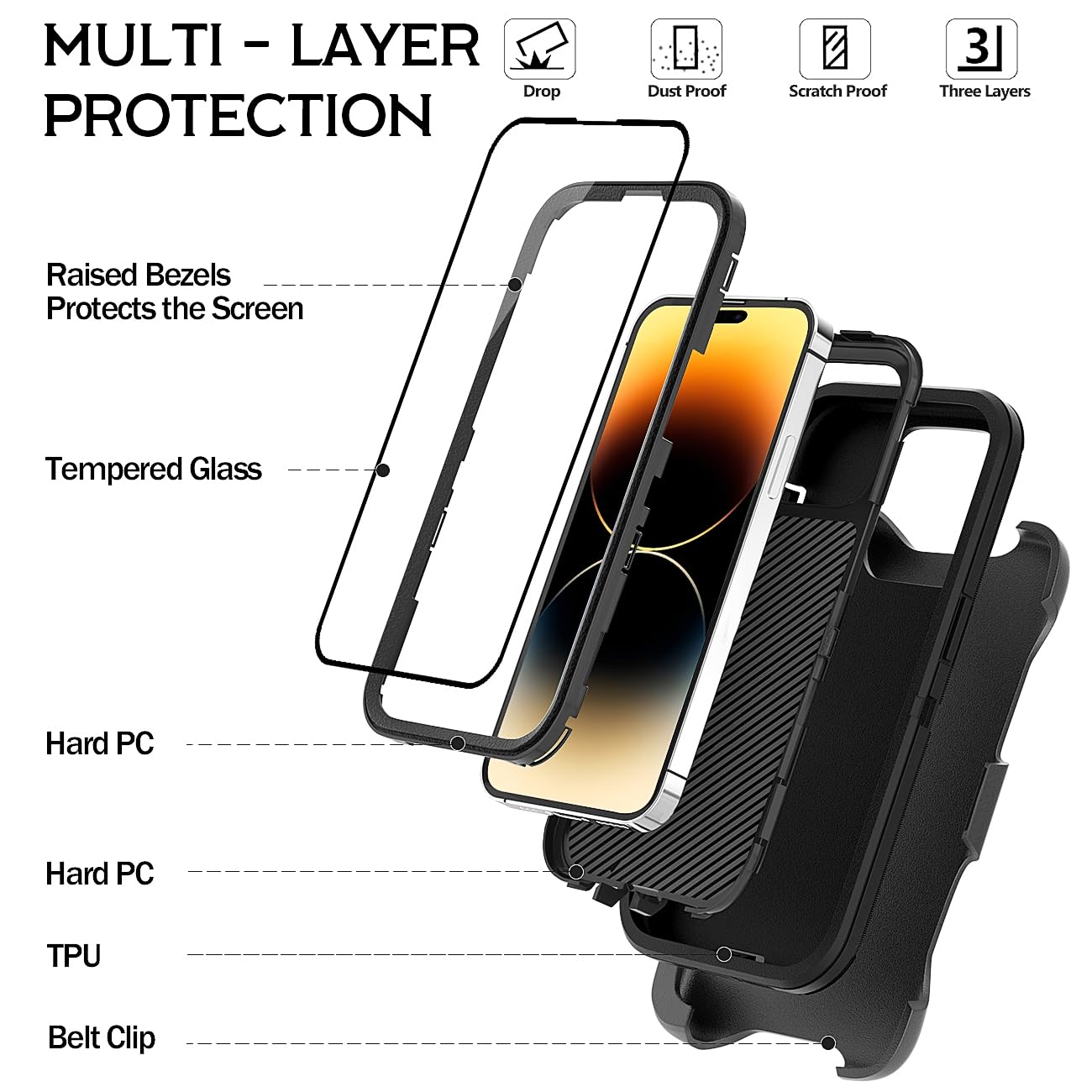 COLDNICE for iPhone 14 Pro Max Case 6.7