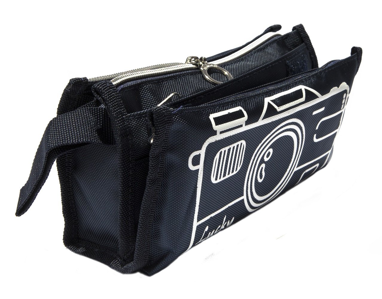 GeekGoodies Camera 3D Print Cosmetic Makeup Purse Bag Organizer Pouch Pencil Case Deep Blue