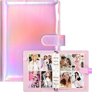 Comprar A5 Carpeta Coleccionista de Cartas con 30 Paquetes de 4 Bolsillos, Álbum Carpeta de 6 Anillas con 240 Ranuras para Cartas, Carpeta de Cuero PU Coleccionables, K-pop Photocard