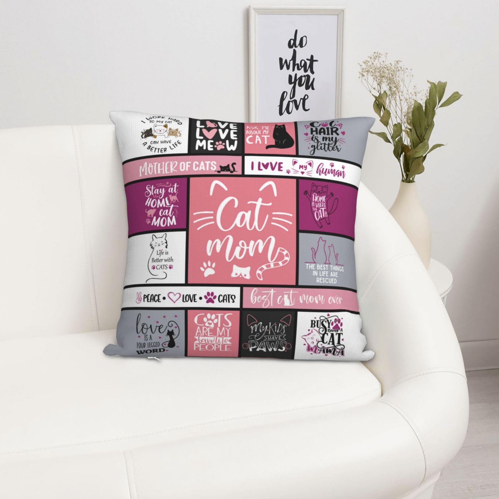 Regalos para mamá de gatos, regalos para amantes de los gatos, regalos temáticos de gatos para mujeres, regalos de gatos para niñas, decoración de gatos para amantes de los gatos, fundas de