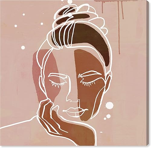 Wynwood Studio Lienzo decorativo abstracto y moderno envuelto Perdido en el pensamiento, arte de pared para sala de estar, dormitorio y baño, 12 x