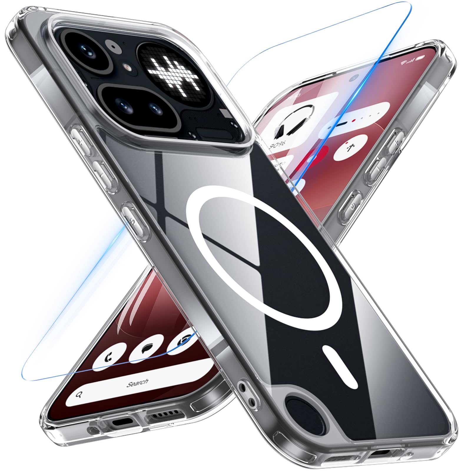 周辺機器 透明 Amazon.co.jp: OWKEY Nothing Phone (4a) Pro ケース 【ガラスフィルム