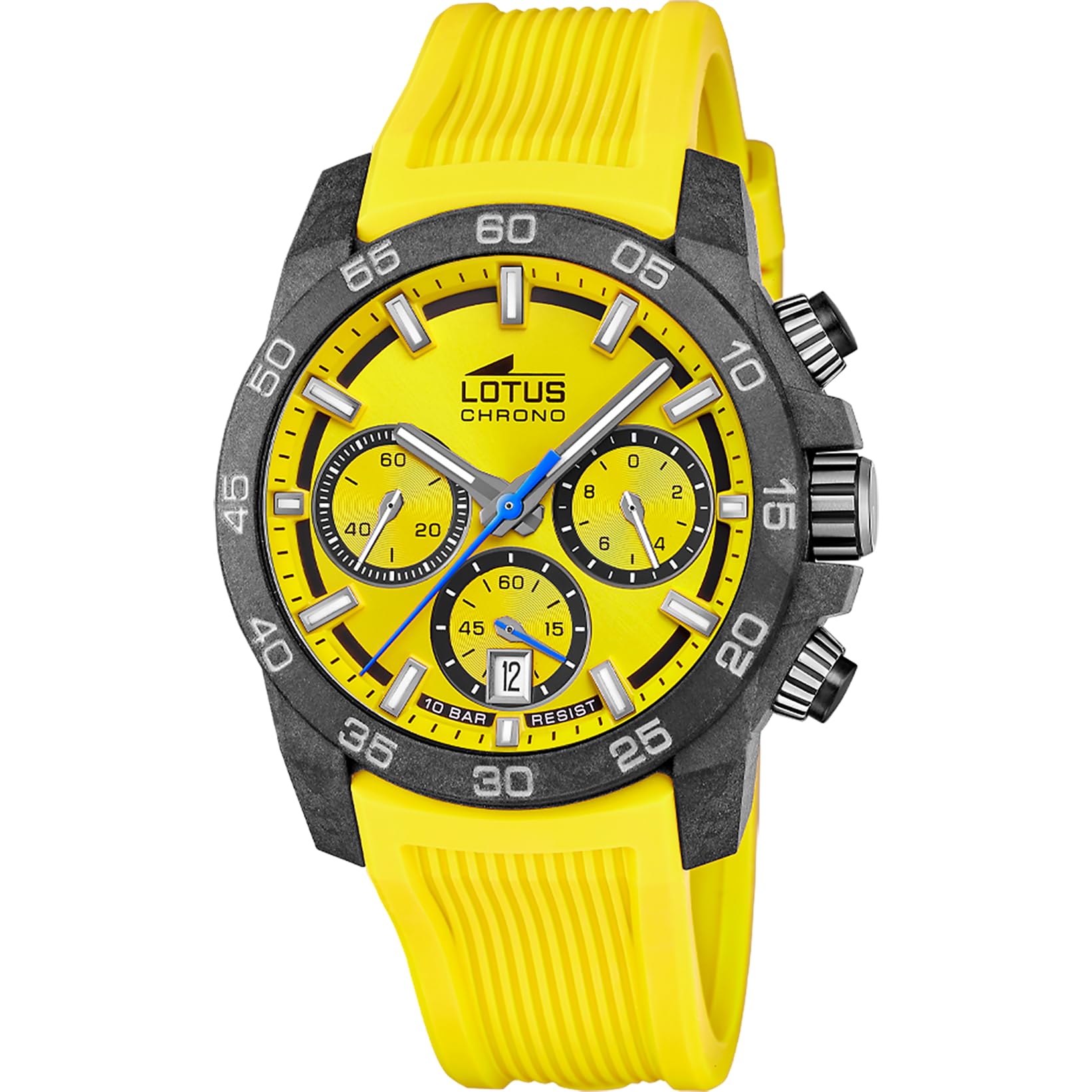 Lotus 18974/5 Mens Carbon Fiber Chronograph Watch with Leather Strap