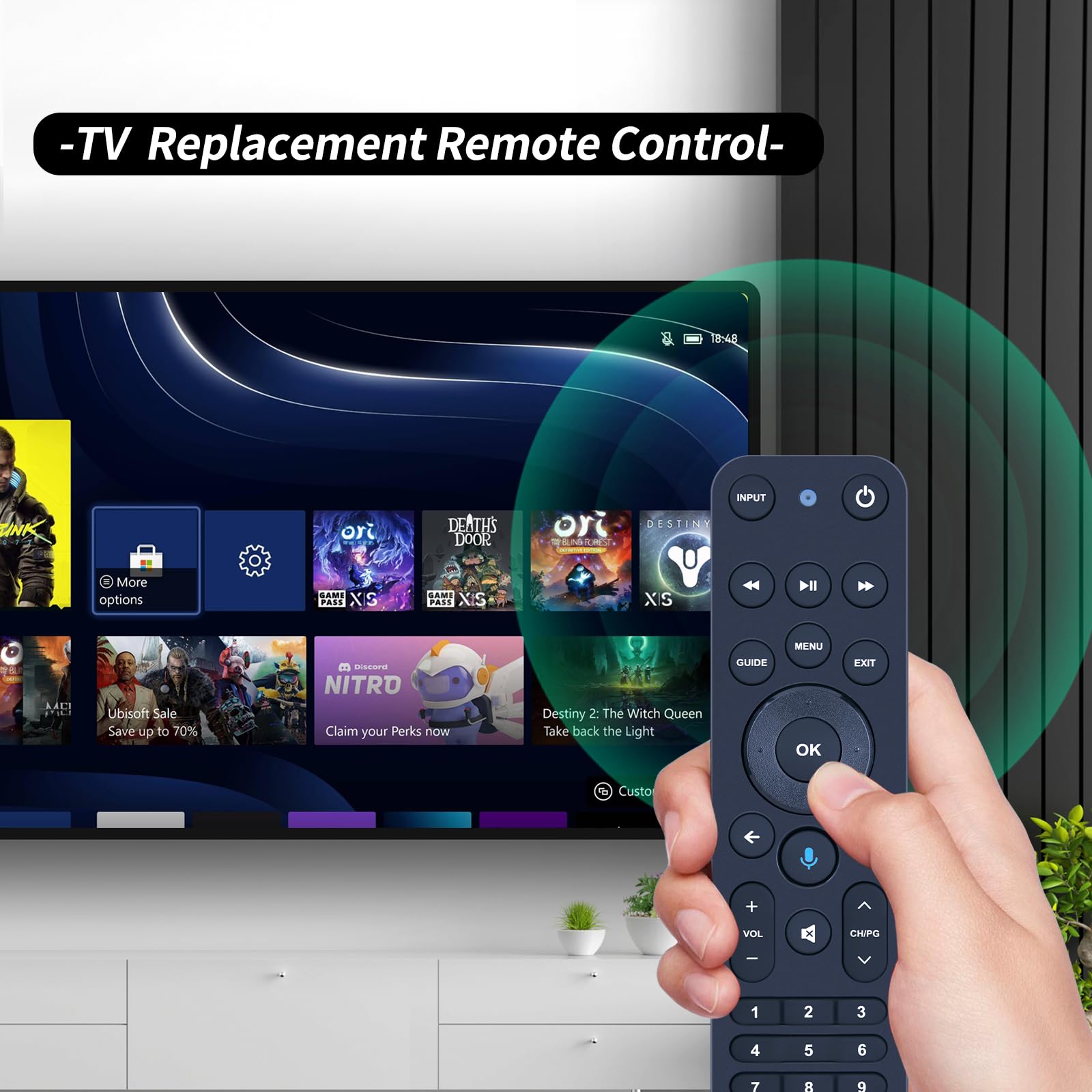 Mando a distancia de repuesto de voz para Verizon FiOS TV todo en uno, compatible con MG3-R32140B y VRC4100 BLE