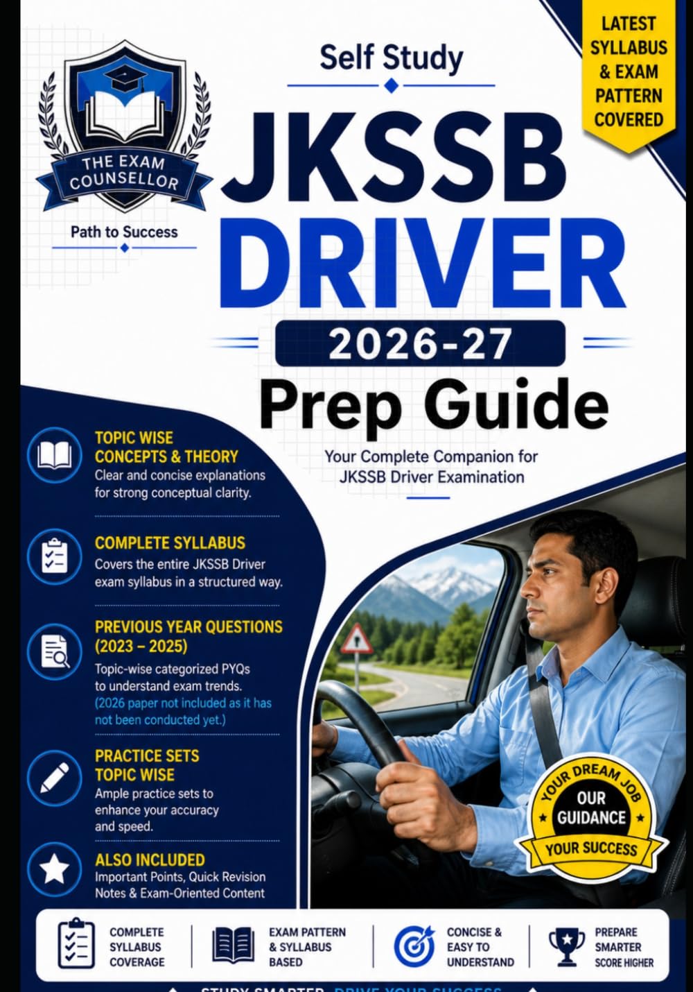 JKSSB Driver Exam Guide 2026–27: Complete Study Material with Previous Papers, Practice Sets & Road Sign Mastery: JKSSB Driver Recruitment Guide 2026–27
