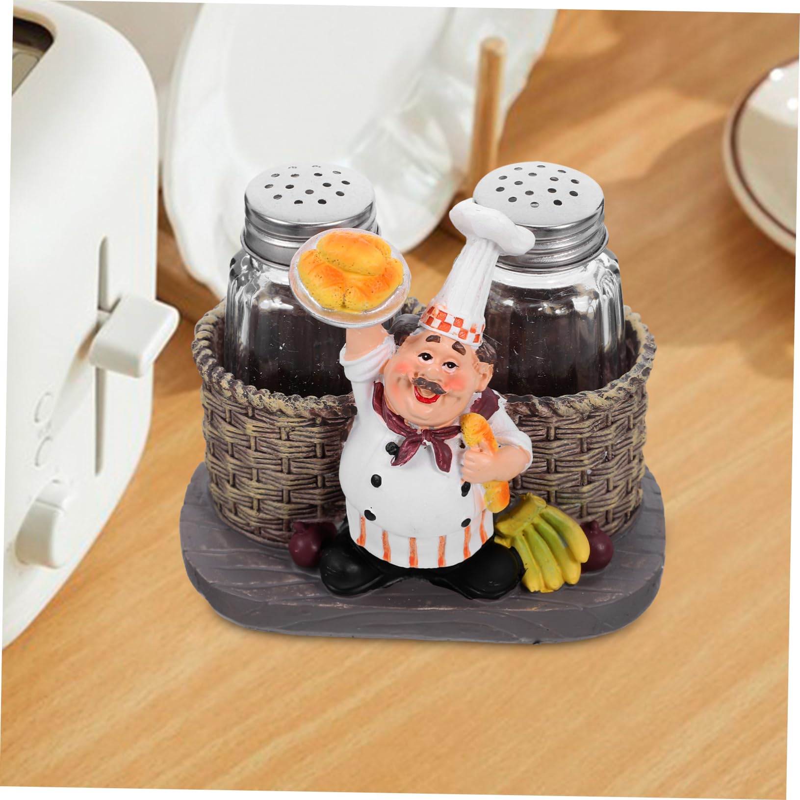 Amazon｜MUCKLILY シェフ像デザインの塩コショウ入れ 調味料ボトル