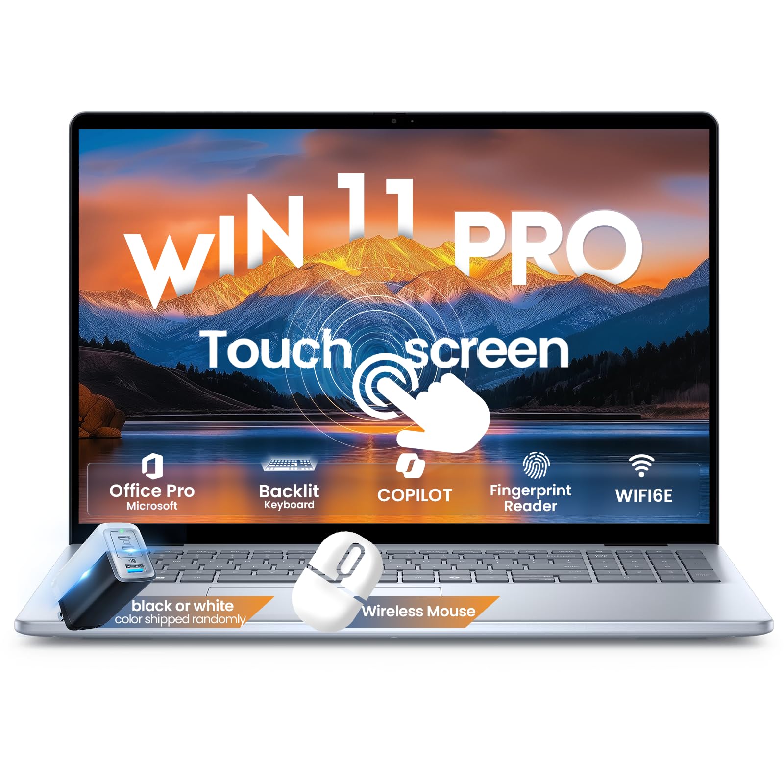 Dell Latest inspiron 16 Touchscreen Laptop with Portable Charging, AMD Ryzen 7 8840U (Beats i7-1355U), AI Copilot, Backlit, Fingerprint Reader, Wins 11 Pro, MS Office Pro (32GB RAM | 1TB)