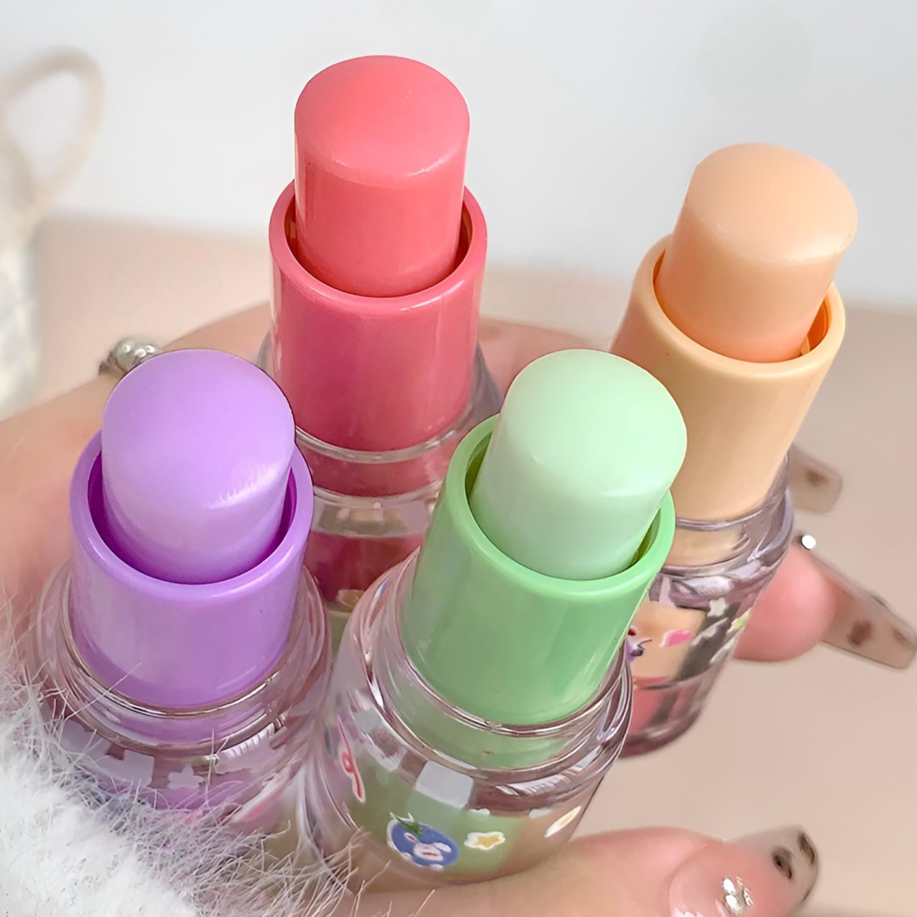 Gege Bear Moisturizing Lip Balm | Hydrates Dry, Chapped Lips | Glossy Finish | Smooth Natural Plump Glow | Soft Glam Lit-From-Within Effect | Creamy Lightweight | Lipbalm for Women-image-3