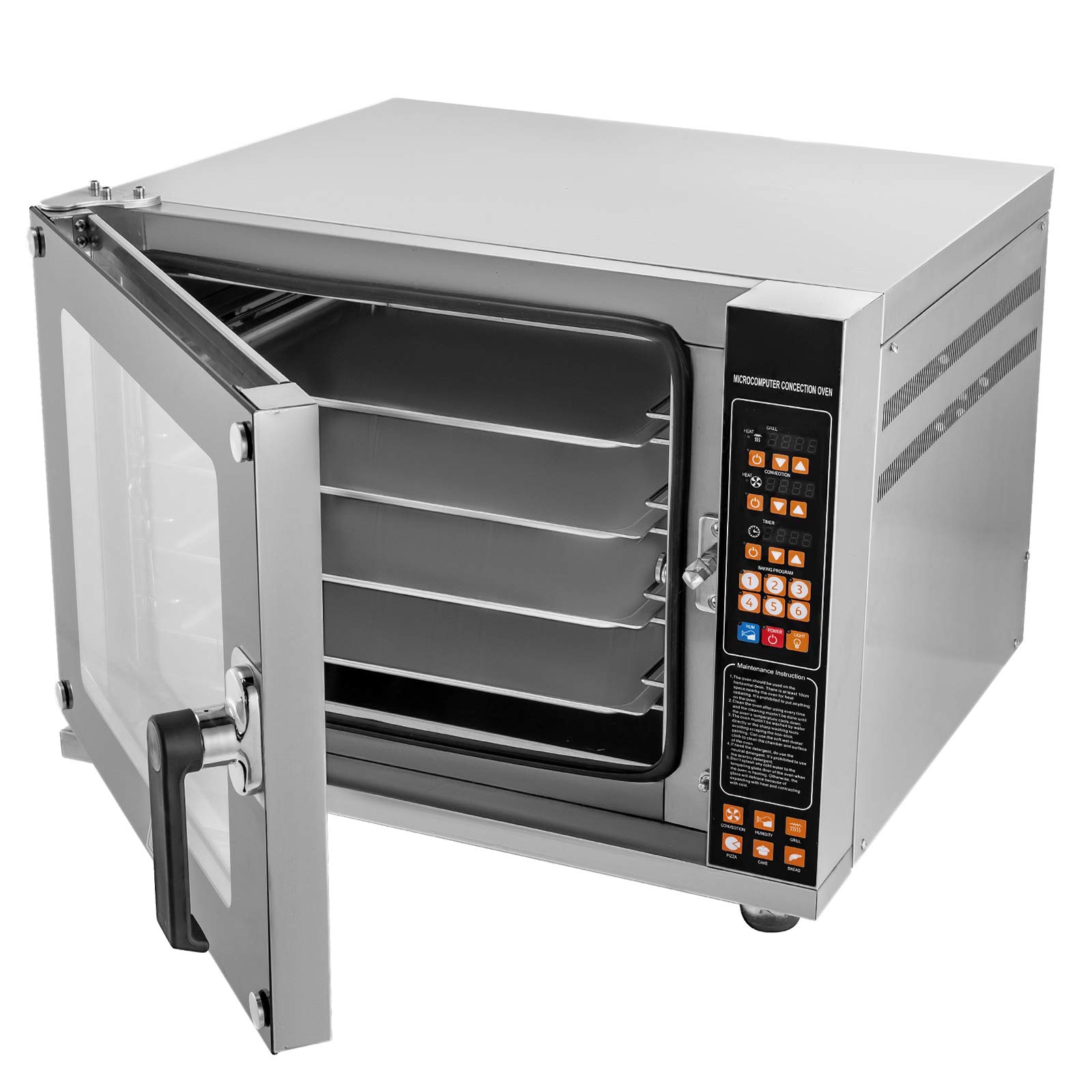 BuoQua 4500W Toaster Oven 4Tier Convection Oven with Spray Function