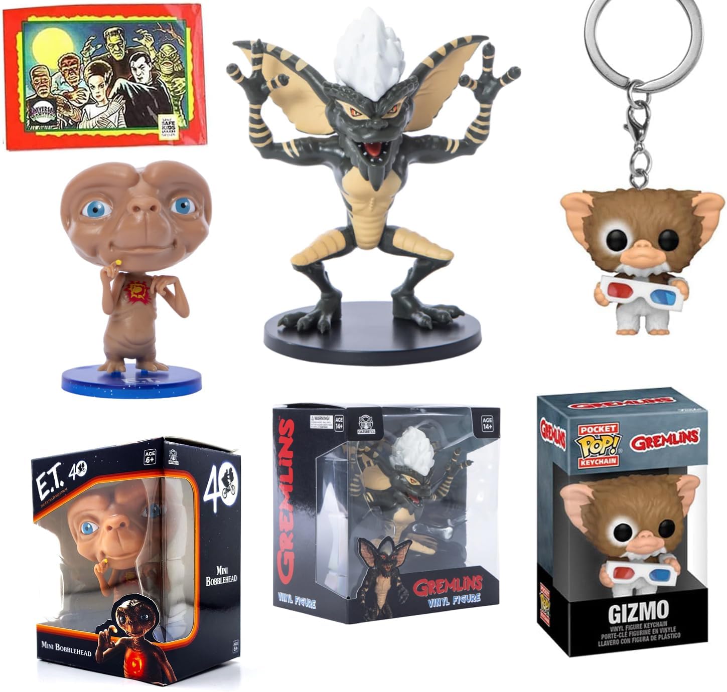 Figurines Gremlins NECA 17,8 Cm - Coffret 40 Ans Gizmo Et Stripe évolutif