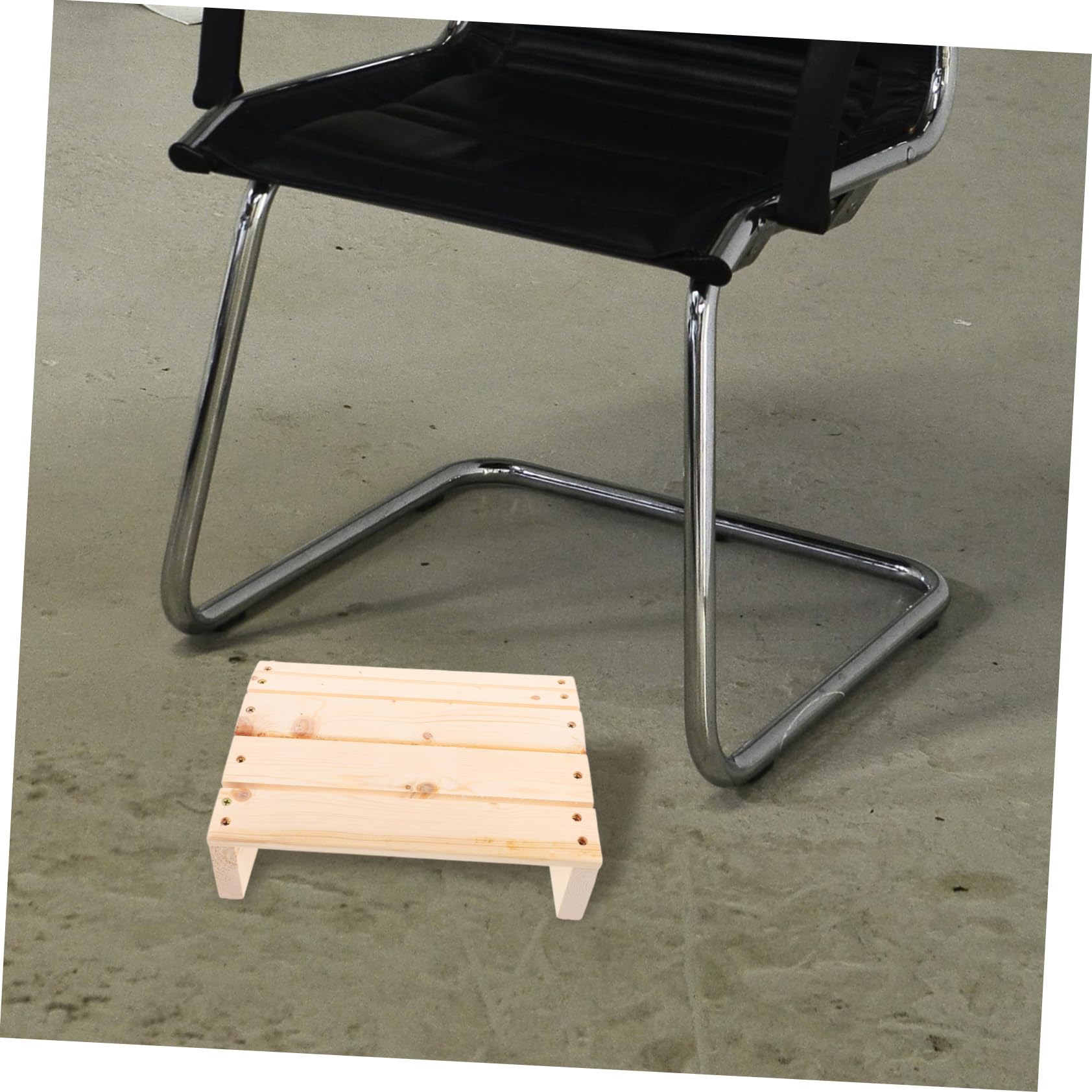 NUOBESTY Poggiapiedi in Legno Massello Comfort Beige Ergonomico Inclinato per Ufficio e